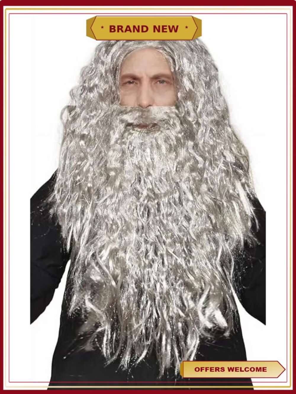 Wizard Wig & Beard Set One Size Fits All Costume Accessory